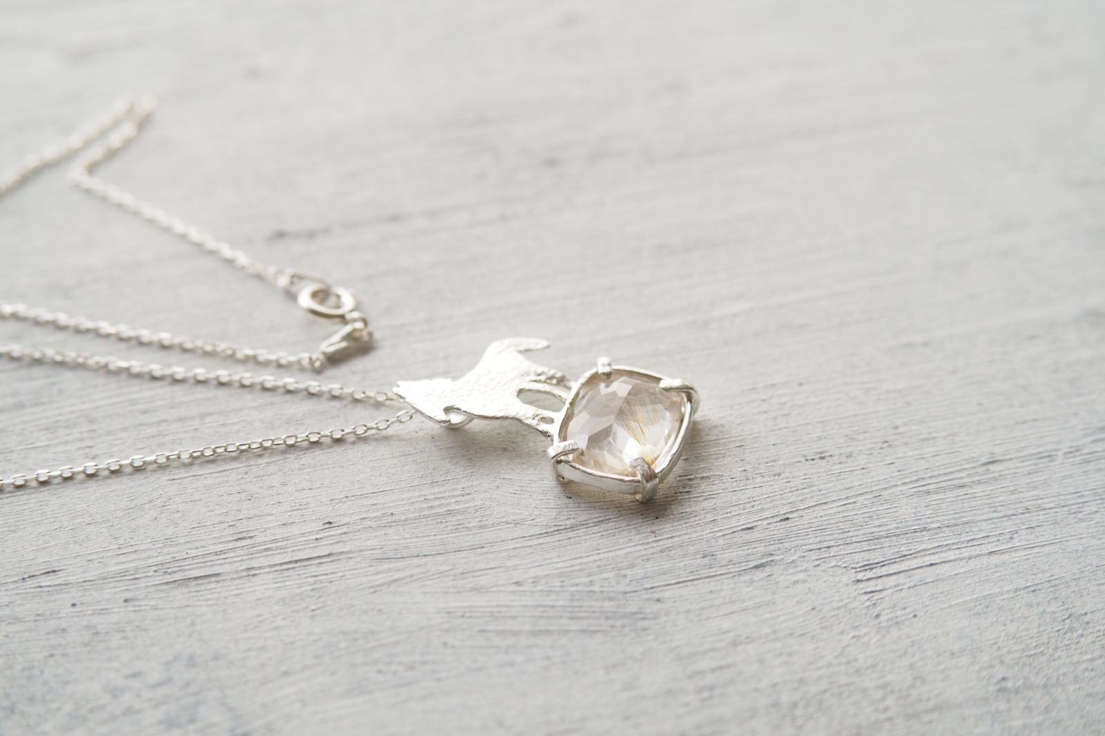  equus ルチルクォーツとシルバーのネックレス silver 925 ◼pivo◼2460 ネックレス ペンダント アクセサリー