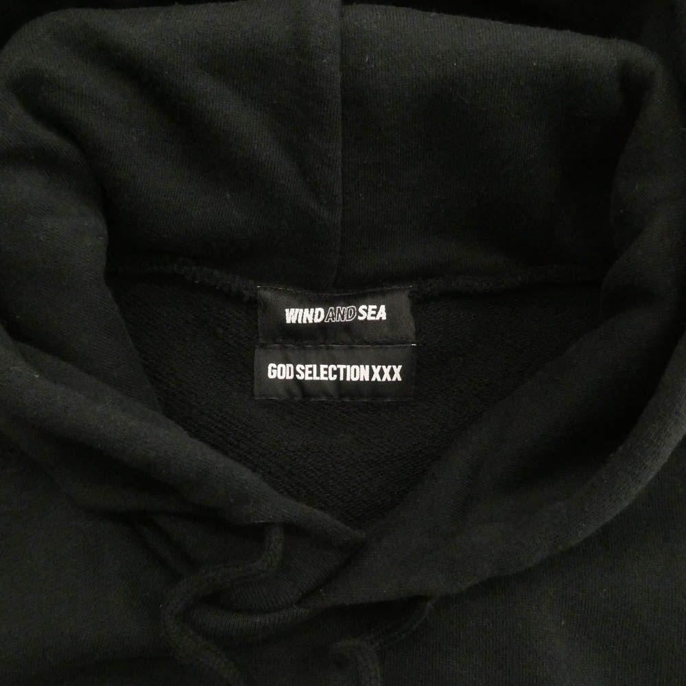 値下げ！ ウィンダンシー×ゴッドセレクションXXX 黒 パーカー 中古・古着通販】WIND AND SEA (ウィンダンシー) GOD SELECTION XXX