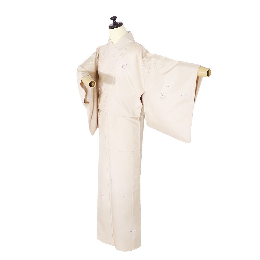 白山紬 訪問着 袷 正絹 ピンク 桜 SSサイズ ki 31479 お洒落訪問着 レディース シルク ギフト 10代 20代 30代 40代