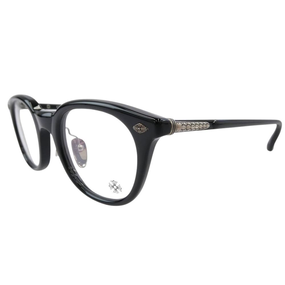 CHROME HEARTS クロムハーツ 原本無 レシート付属 JUST IN-A 眼鏡 メガネ アイウェアケース付属 フレーム ブラック系 レンズ クリア系 48 24-149