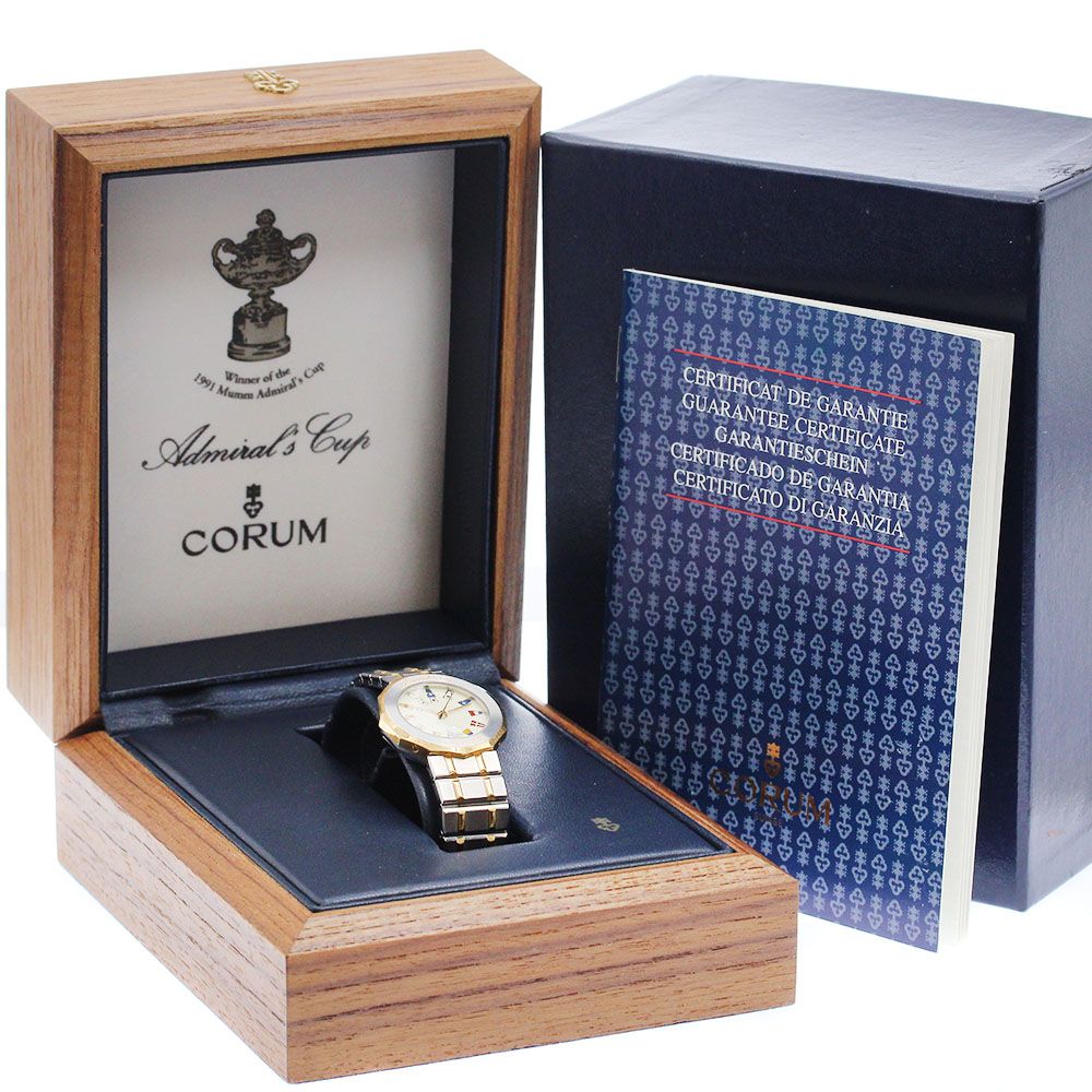 コルム CORUM 39.610.21.V 052 アドミラルズカップ デイト クォーツ レディース 箱 保証書付き_931951