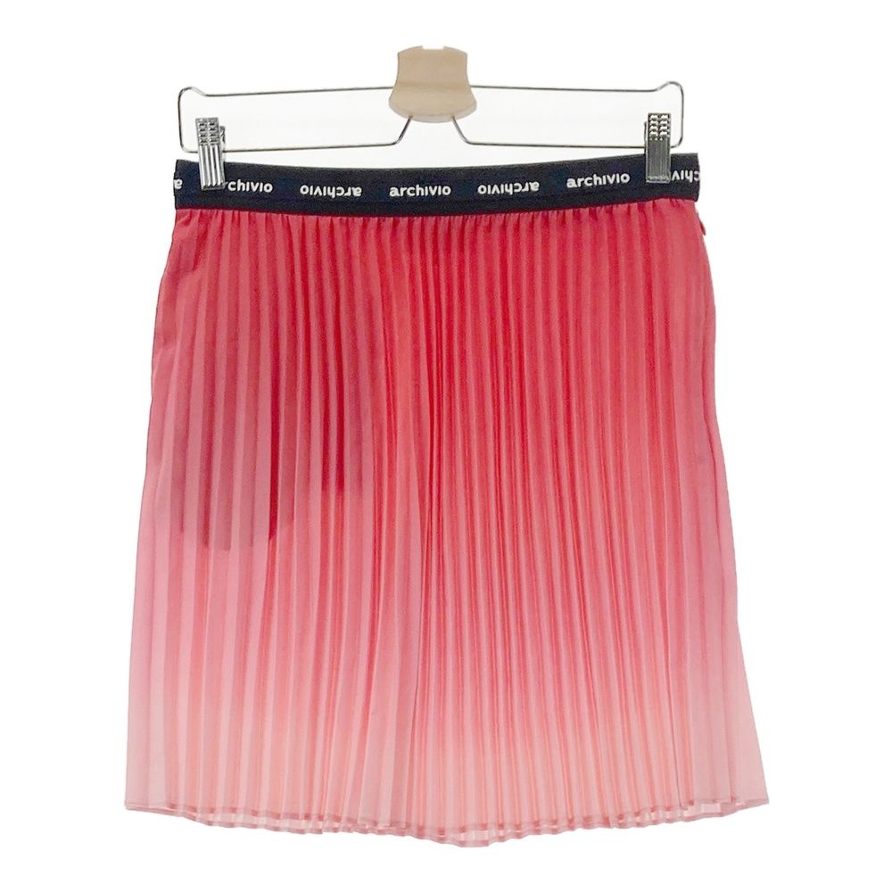 サイズ 38 アルチビオ プリーツスカート レッド系 ゴルフウェア レディース ストスト