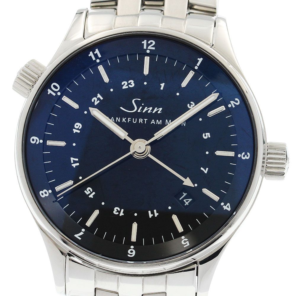 ジン Sinn 6060 ファイナンシャルウォッチ デイト デュアルタイム 自動巻き メンズ _931568