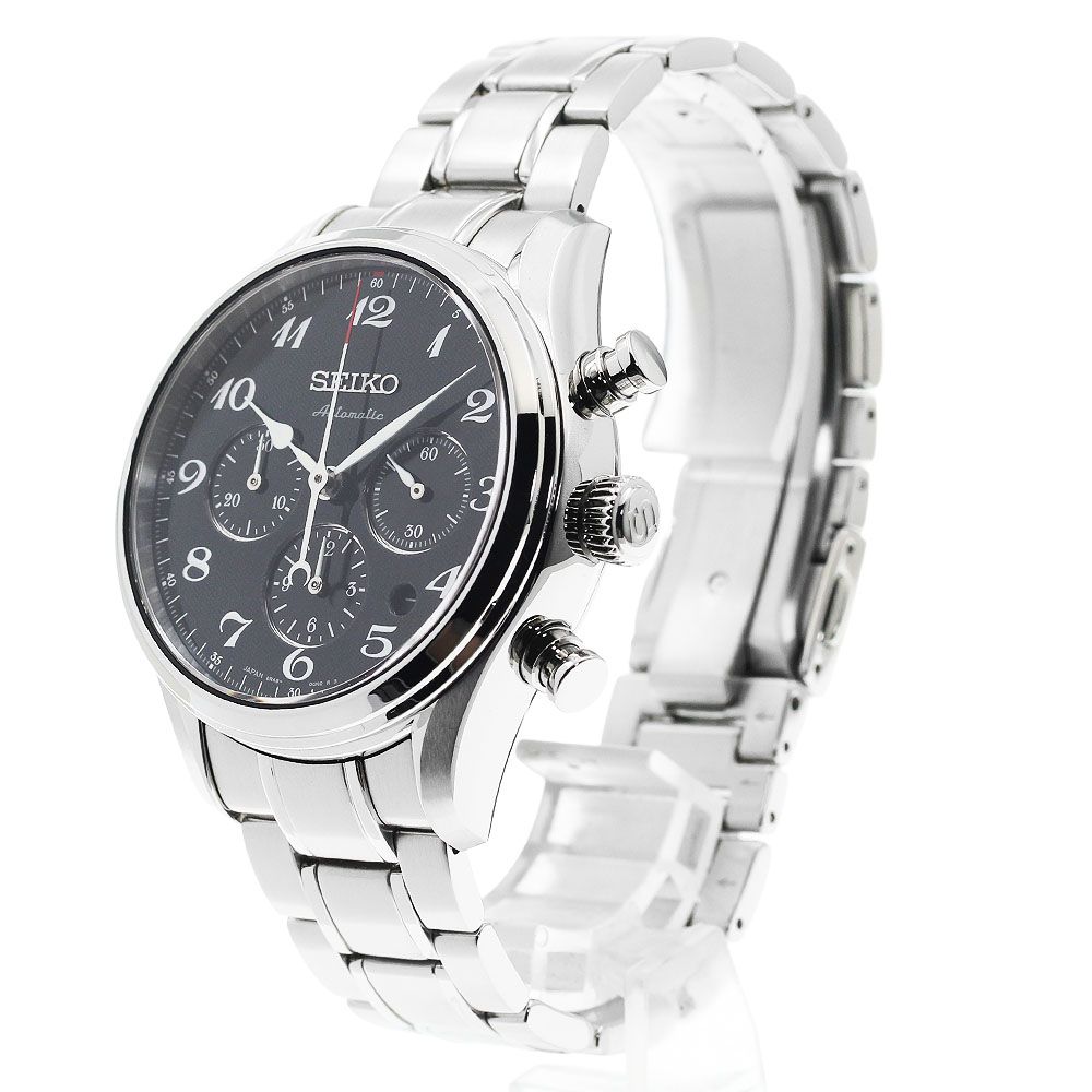 セイコー SEIKO SARK 009 8 R 48-00 J 0 プレザージュ クロノグラフ デイト 自動巻き メンズ _912310