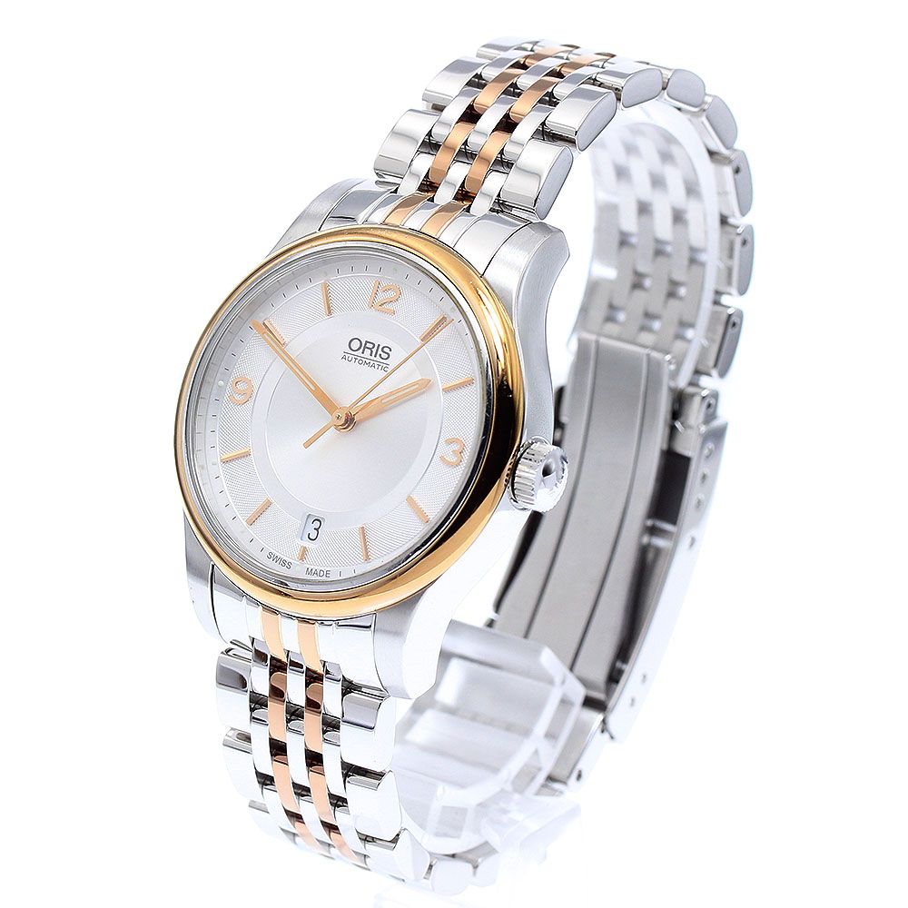  オリス ORIS 7578 クラシック デイト 自動巻き メンズ 保証書付き_923116 お出かけ用 自動巻き時計 腕時計(アナログ)