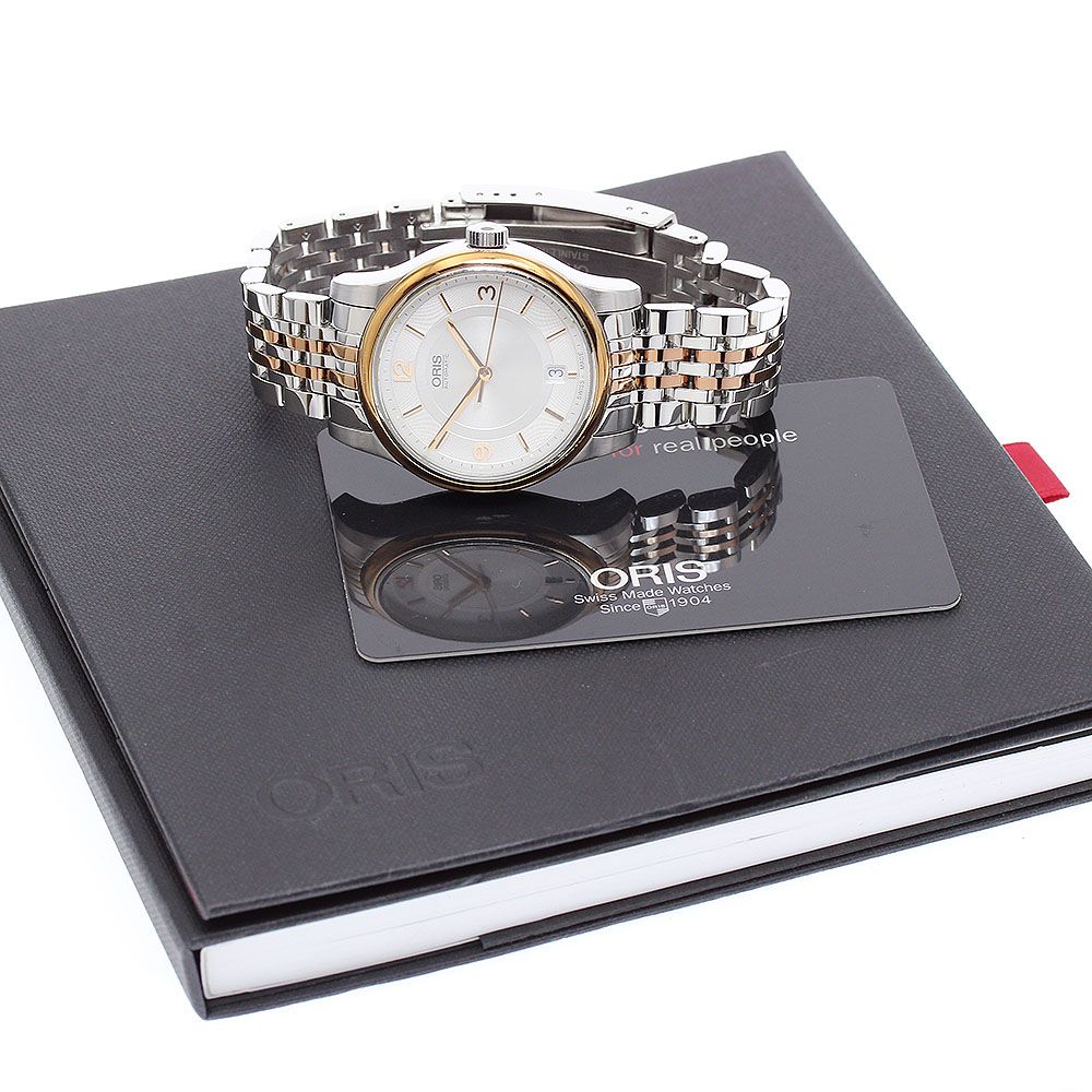 オリス ORIS 7578 クラシック デイト 自動巻き メンズ 保証書付き_923116