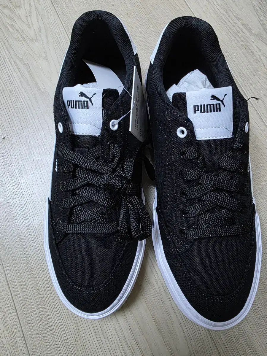 プーマ コート ピュア ブラック スニーカー