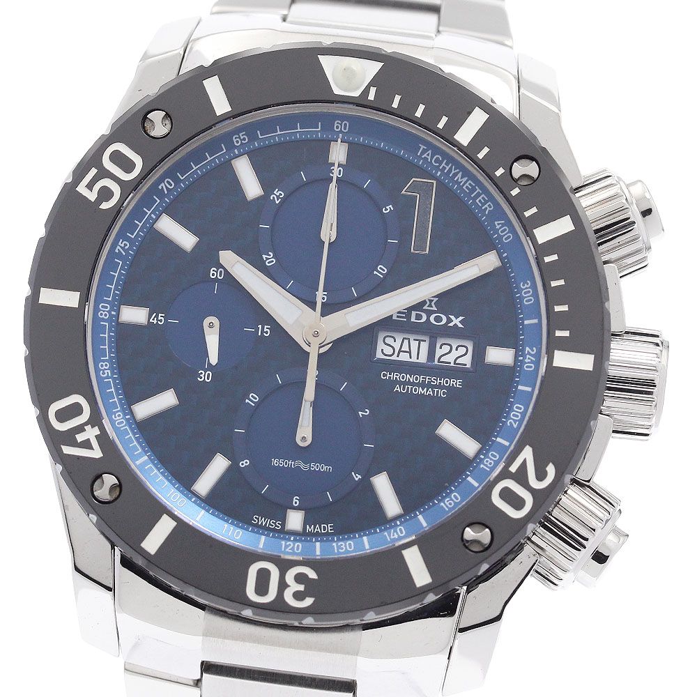 エドックス EDOX 01114 クラスワン クロノオフショア デイデイト 自動巻き メンズ _922963