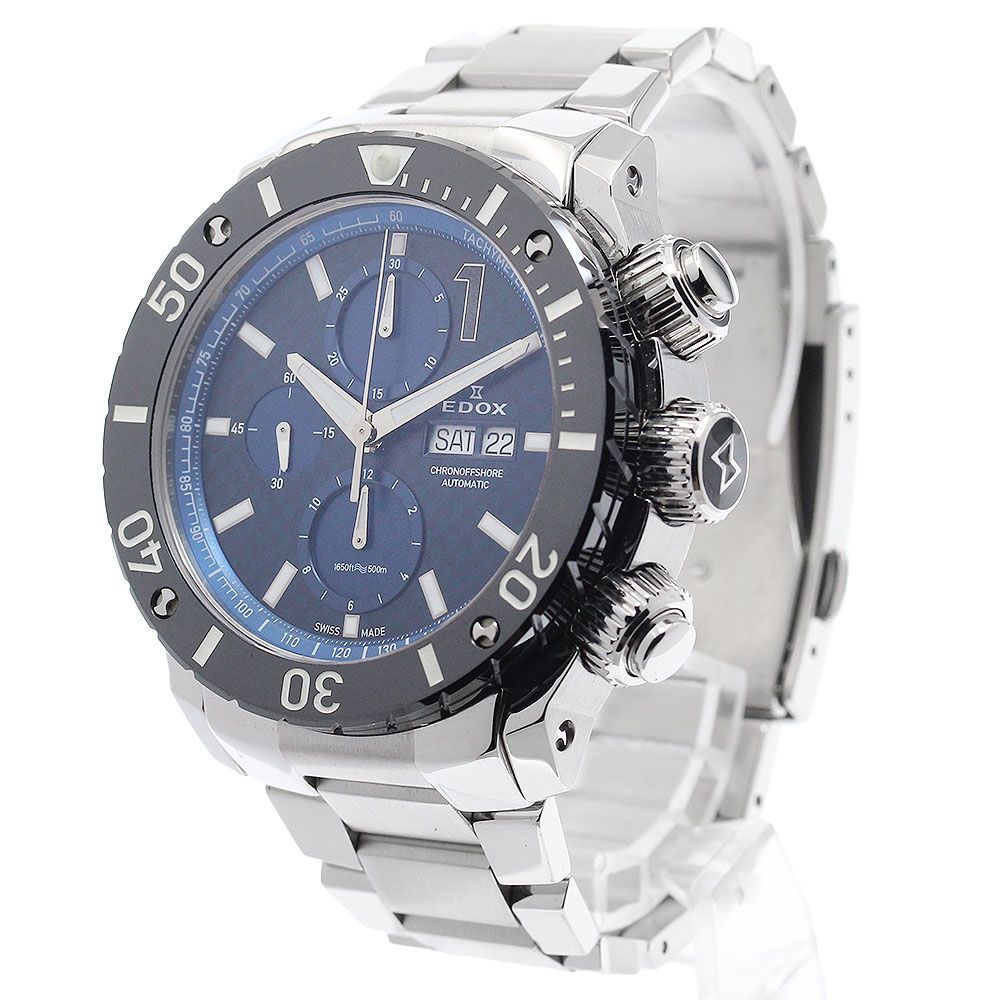 エドックス EDOX 01114 クラスワン クロノオフショア デイデイト 自動巻き メンズ _922963