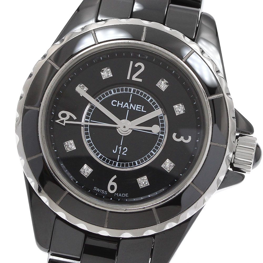 シャネル CHANEL H 2569 J 12 8 Pダイヤモンド クォーツ レディース _922658