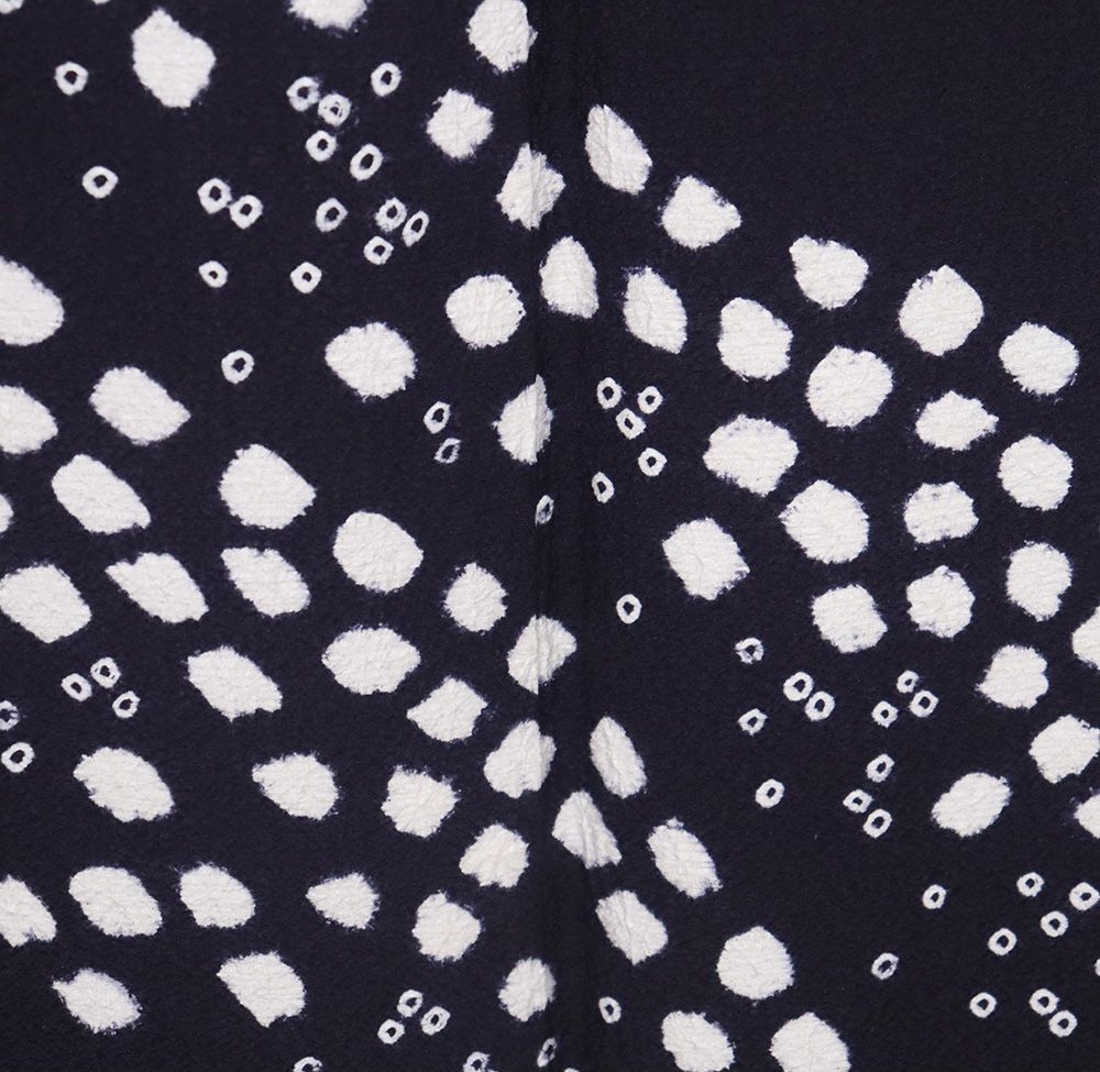  絞り訪問着 袷 正絹 濃紺 絞り 小石 Mサイズ ki 31485 ほうもんぎ レディース シルク ギフト フォーマル 30代 40代 50代 訪問着 付け下げ 着物