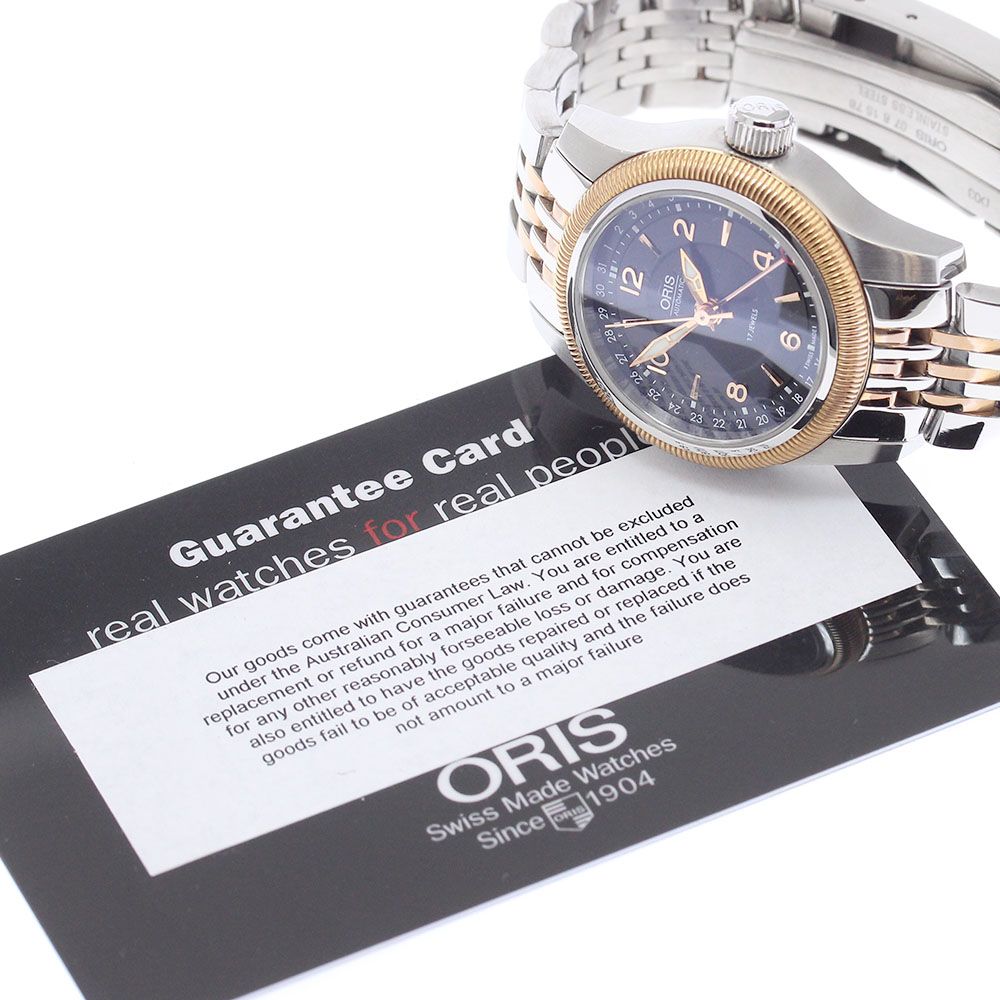 オリス ORIS 7626-43 ビッグクラウン ポインターデイト 自動巻き レディース 保証書付き_923315