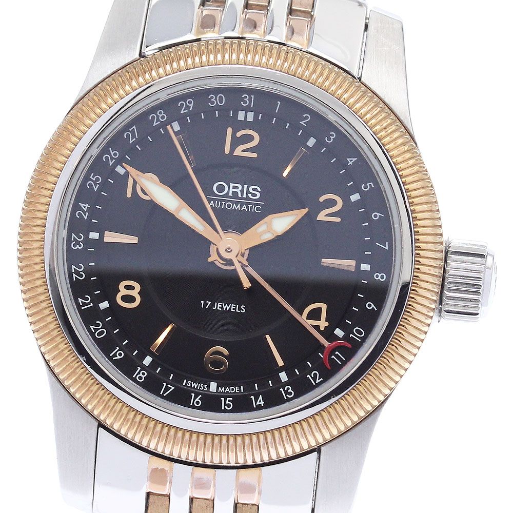 オリス ORIS 7626-43 ビッグクラウン ポインターデイト 自動巻き レディース 保証書付き_923315