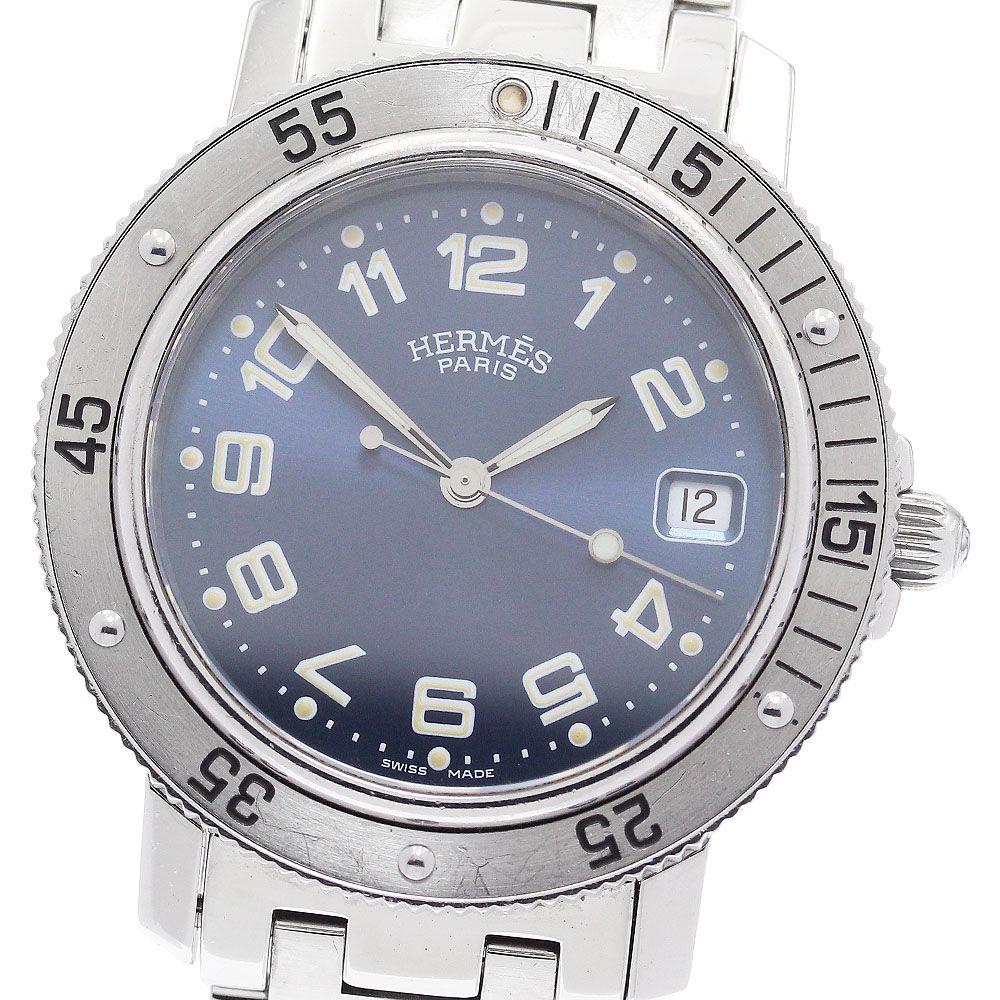 エルメス HERMES CL7.710 クリッパー ダイバー デイト クォーツ メンズ