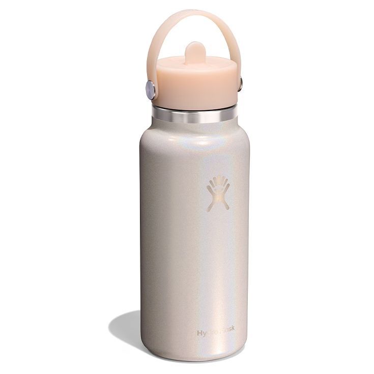 ハイドロフラスク Hydro Flask 32 oz Wide Mouth Flex Straw Glimmer Cream ランニング 保温 ボトル 陸上 ランニング用品