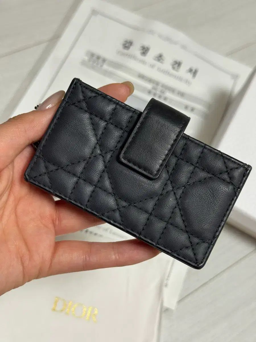 ディオール アコーディオン カードウォレット ブラック 鑑定書