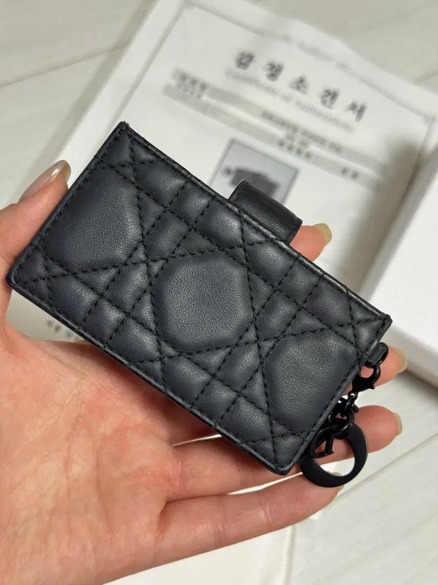  ディオール アコーディオン カードウォレット ブラック 鑑定書 長財布 小物