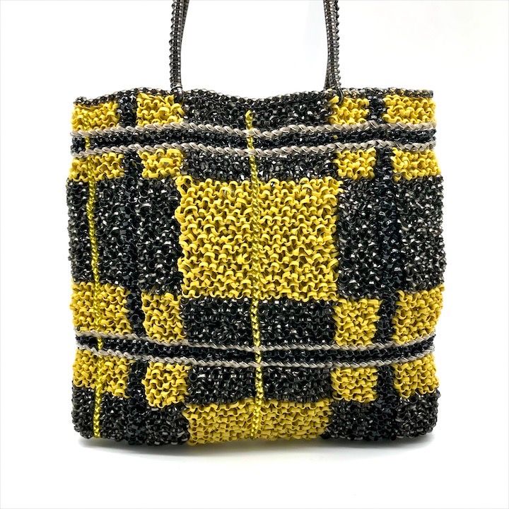 アンテプリマ ワイヤー ハンド バッグ イエロー ブラック シルバー ブランド レディース 鞄 かばん k 7156