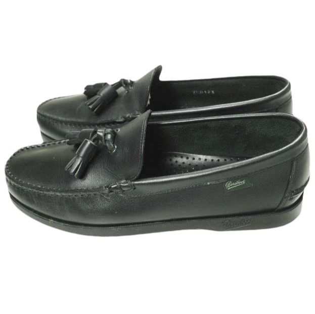 x UNITED ARROWS パラブーツ ユナイテッドアローズ 別注 RECIF タッセルデッキシューズ 103617 UK 7.5 26 cm BLACK ローファー シューズ g 24679