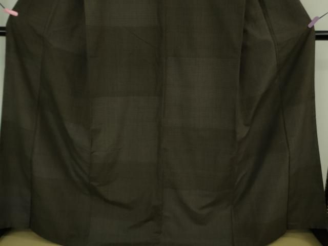  上 工芸染織 むら田 紬 変わり市松 たとう紙付き kh 6 紬 着物