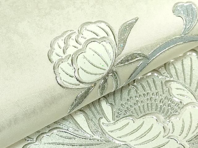  上 金彩友禅 卓越技能者 名工 和田光正監修 華陽 太鼓柄袋帯 花唐草 銀彩 kh 6 袋帯 帯