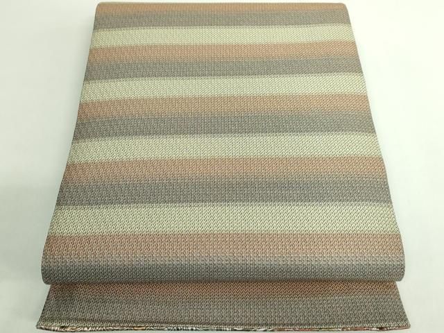 紫峯　金唐革　六通　袋帯 紫峯金唐革六通袋帯