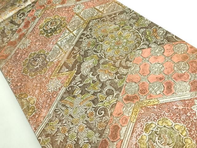 六通柄袋帯 鳳凰花唐草