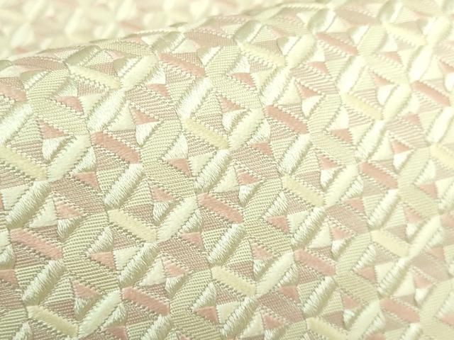 平和屋本店●極上　本場筑前博多織　大倉織物　誠之輔　八寸名古屋帯　琥珀織　切子　証紙付き　逸品　未使用　DZAB5724kh6 平和屋本店□極上 本場筑前博多織 大倉織物 誠之輔 八寸名古屋帯 琥珀