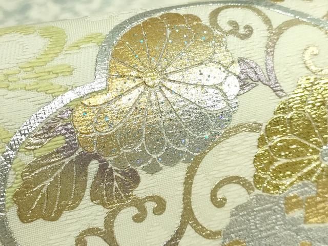 九寸開き名古屋帯 花菱文