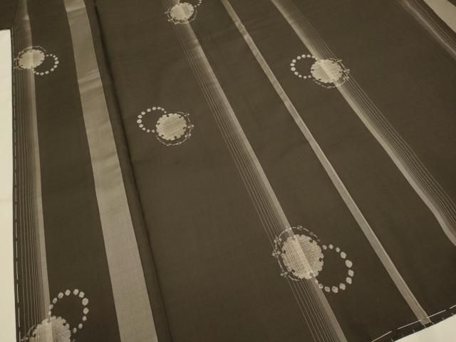  ＃ 上 本場大島紬 アンサンブル 道中着 ロング丈 セット 7マルキ 雪輪 間道 kh 6 紬 着物