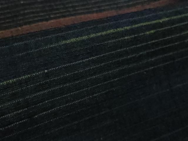  上 郡上紬 草木染 横縞 kh 6 紬 着物