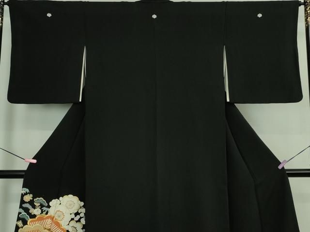 平和屋本店○極上 創業460年・千總 黒留袖 駒刺繍 松竹梅 金彩 逸品