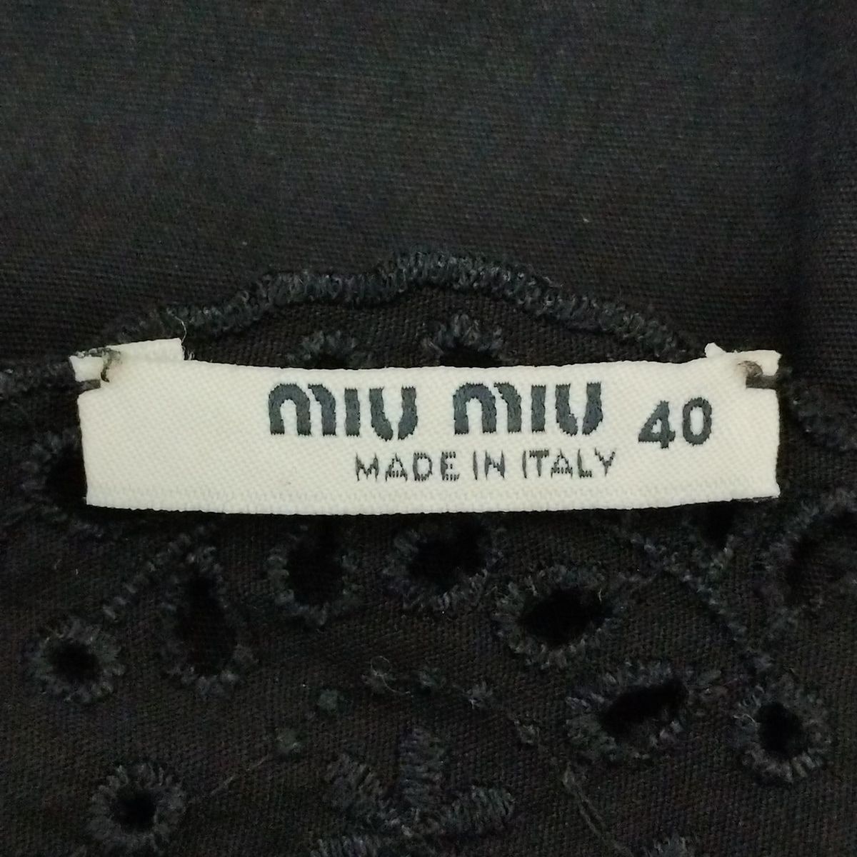 miumiu(ミュウミュウ) ワンピース サイズ40 M レディース美品 - 黒