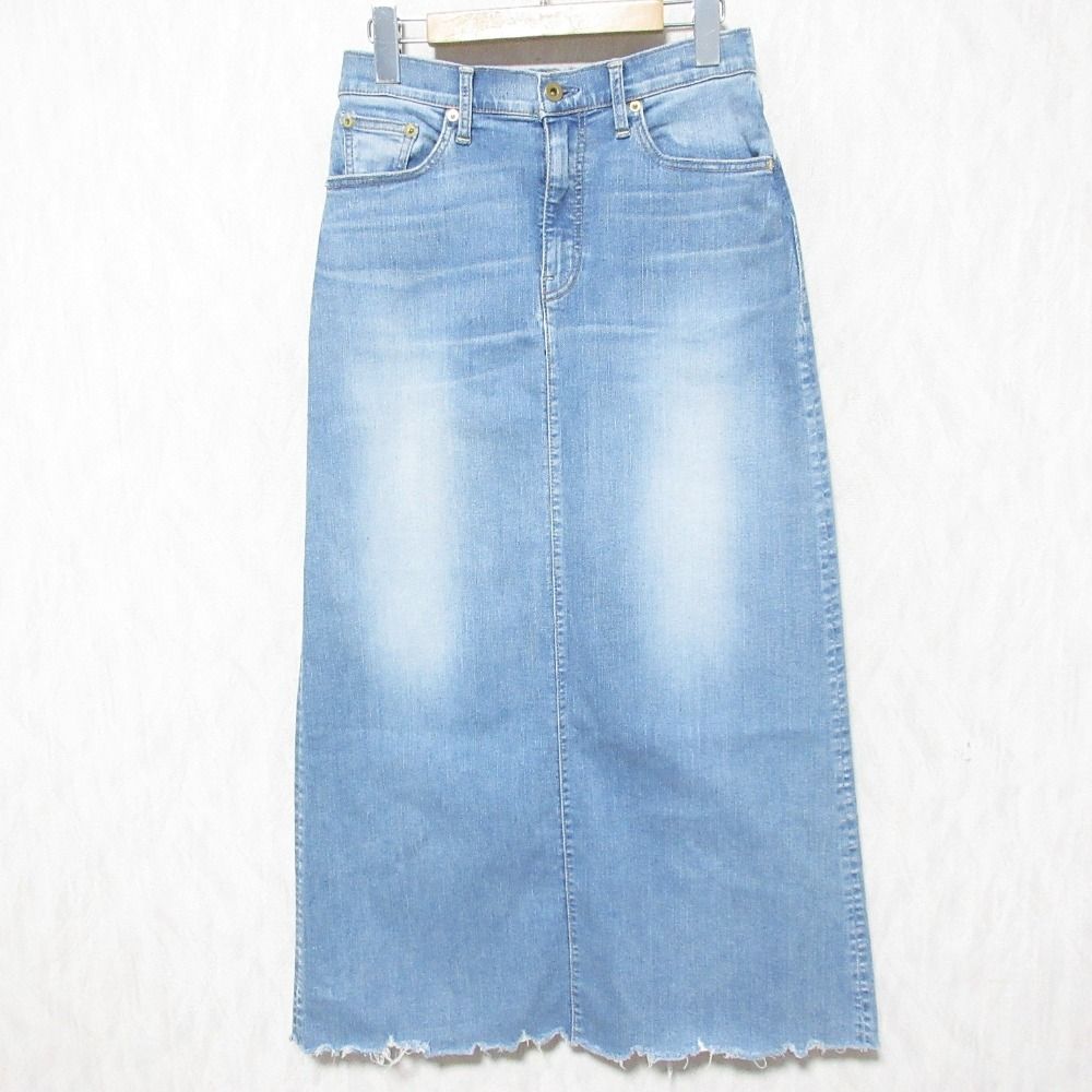 GOOD GRIEF! グッドグリーフ CUT OFF HEM DENIM LONG デニムロングスカート MXSR 13 L M ブルー レディース 古着