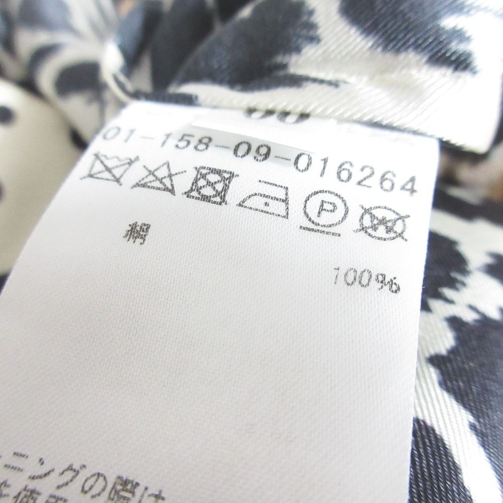  la prestic ouiston ラ プレスティック ウィストン シルク レオパードロングスカート 00 オフホワイト ブラック レディース 古着 その他 ロングスカート