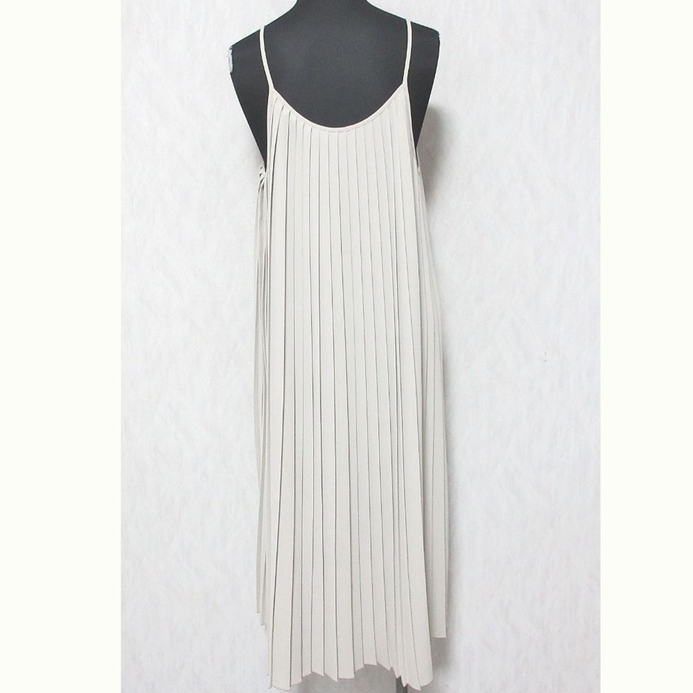 ANAYI アナイ キャミソールプリーツドレスワンピース 102127-14-010 34 ベージュ レディース 古着