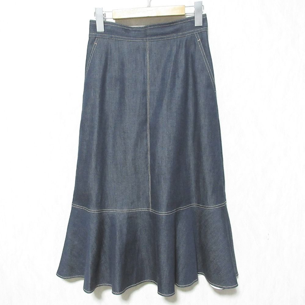 ANAYI アナイ フ デニムロングスカート 102217 11 170 36 インディゴ レディース 古着
