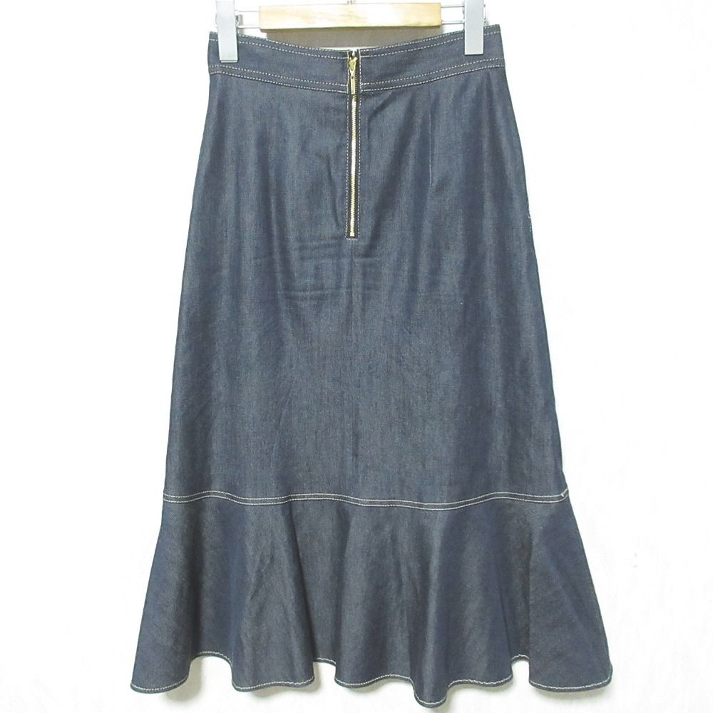ANAYI アナイ フ デニムロングスカート 102217-11-170 36 インディゴ レディース 古着