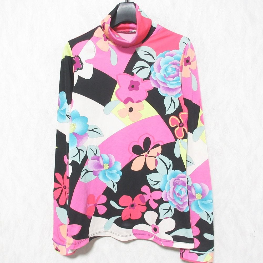 良品 LEONARD SPORT レオナール スポーツ フラワープリント ハイネック