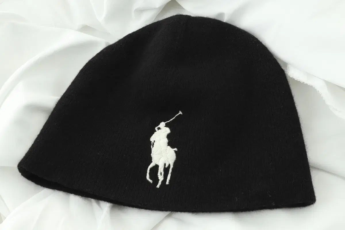 F ポロラルフローレン 帽子 Y 2 K 実物 黒白 ビックポニー - 2730