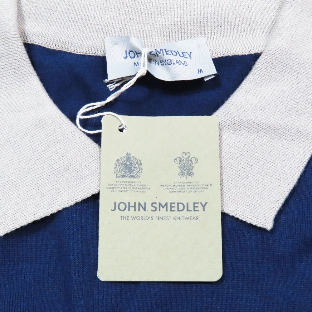 ジョンスメドレー 半袖バイカラーコットンニットポロシャツ S ジョンスメドレー 半袖バイカラーコットンニットポロシャツ S JOHN