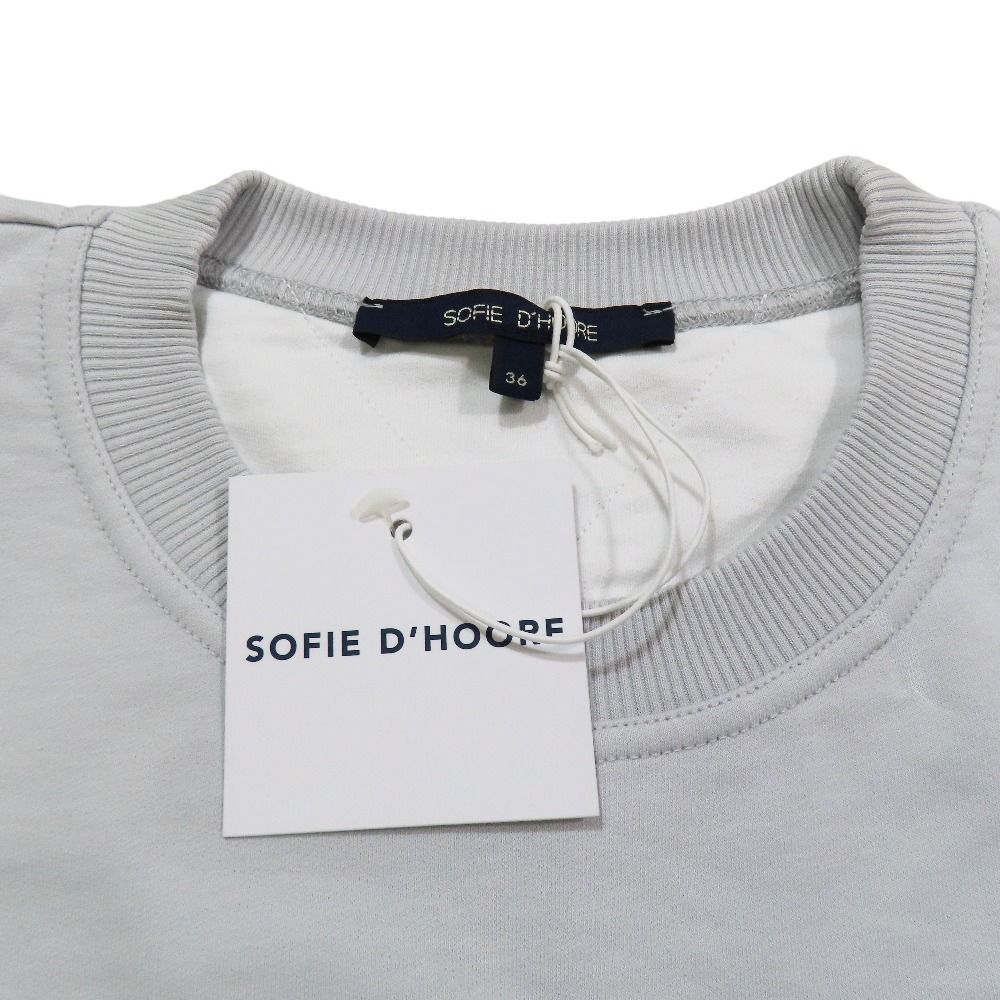 未使用 SOFIE D'HOORE ソフィードール TEO short slv Tee in double bicolor fleece カットソー 半袖 クルーネック 36 ライトグレー レディース 古着 中古 USED 40% off sale】SOFIE D'HOORE(ソフィードール) / T-shirt short sleeve