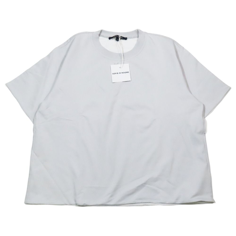 未使用 SOFIE D'HOORE ソフィードール TEO short slv Tee in double bicolor fleece カットソー 半袖 クルーネック 36 ライトグレー レディース 古着 中古 USED 未使用 SOFIE D'HOORE ソフィードール TEO short slv Tee in double