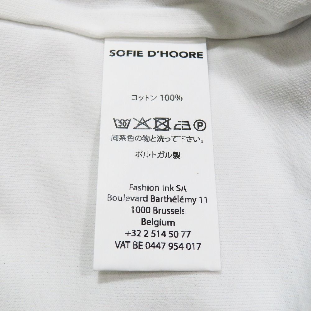 未使用 SOFIE D'HOORE ソフィードール TEO short slv Tee in double bicolor fleece カットソー 半袖 クルーネック 36 ライトグレー レディース 古着 中古 USED 未使用 SOFIE D'HOORE ソフィードール TEO short slv Tee in double