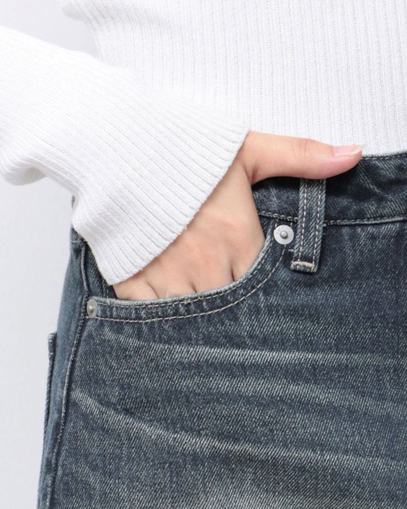 GYDA ジェイダ Vintageデニムスカートライクショートパンツ