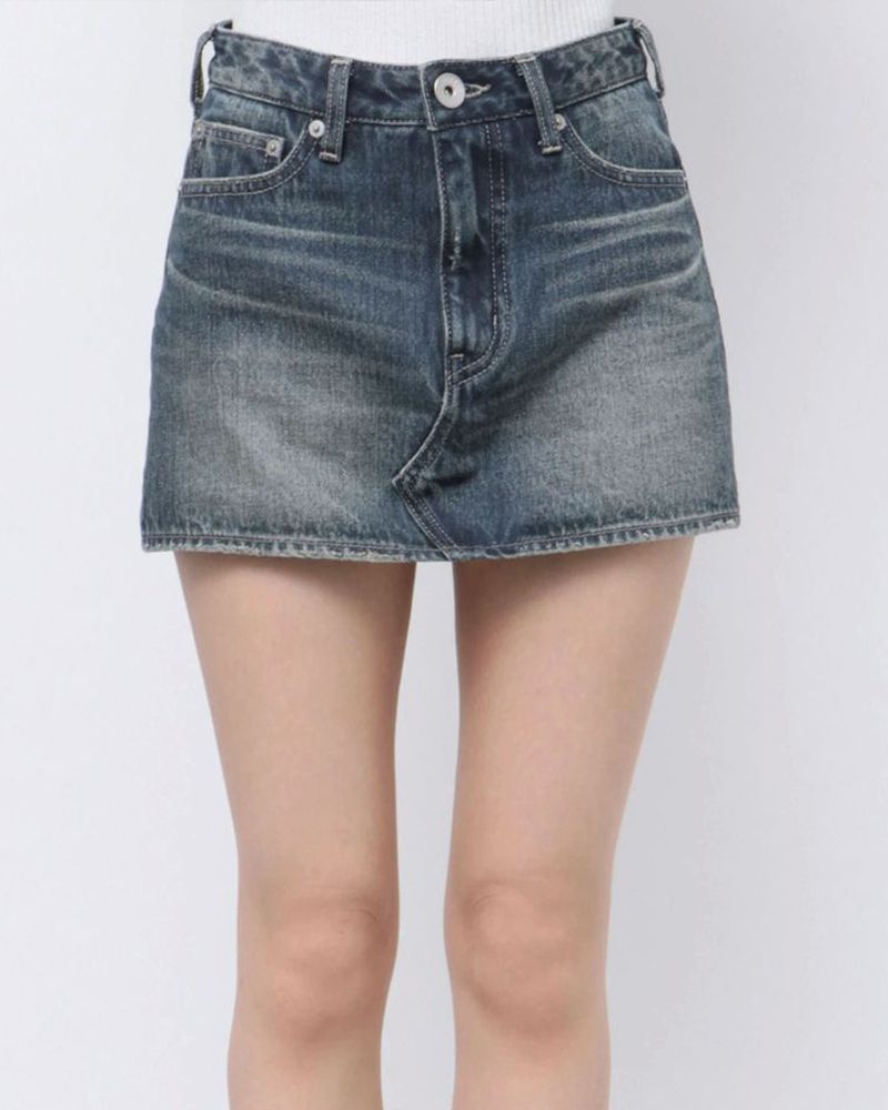 ベスト GYDA ジェイダ Vintageデニムスカートライクショートパンツ