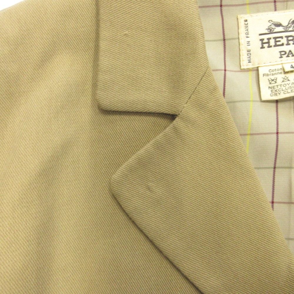 HERMES ヴィンテージ品　ブレザー コットンテーラードジャケット HERMES - エルメス HERMES ジャケット テーラード シアサッカー