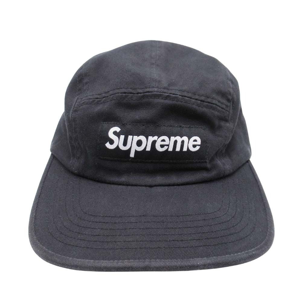 24 ss Supreme シュプリーム Washed Canvas Camp Cap ウォッシュドキャンバス キャンプキャップ 帽子 ONE SIZE 黒 ブラック メンズ レディース 古着