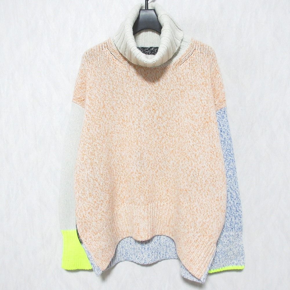 GALERIE VIE ギャルリーヴィー ファインウール ハイネックプルオーバーニット セーター サイズS マルチ レディース 古着