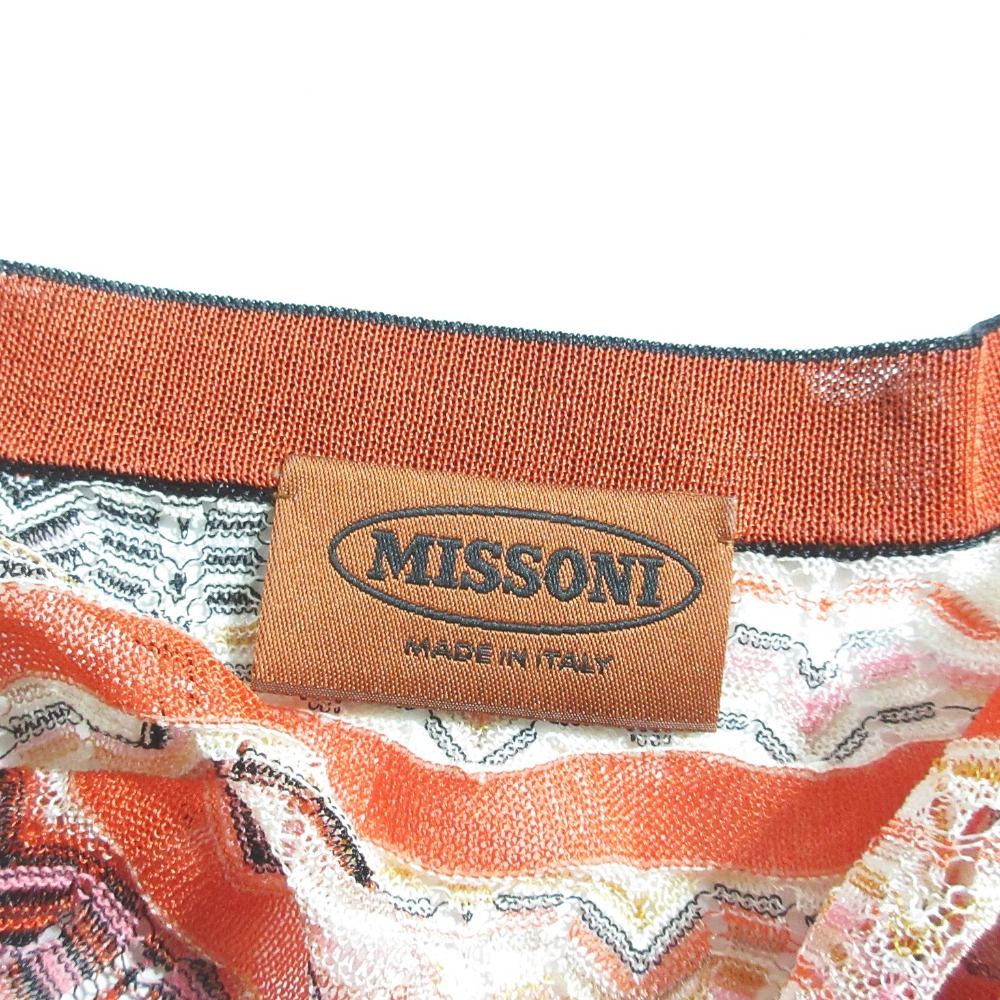 美品 MISSONI ミッソーニ ストール付き Vネックニットワンピース